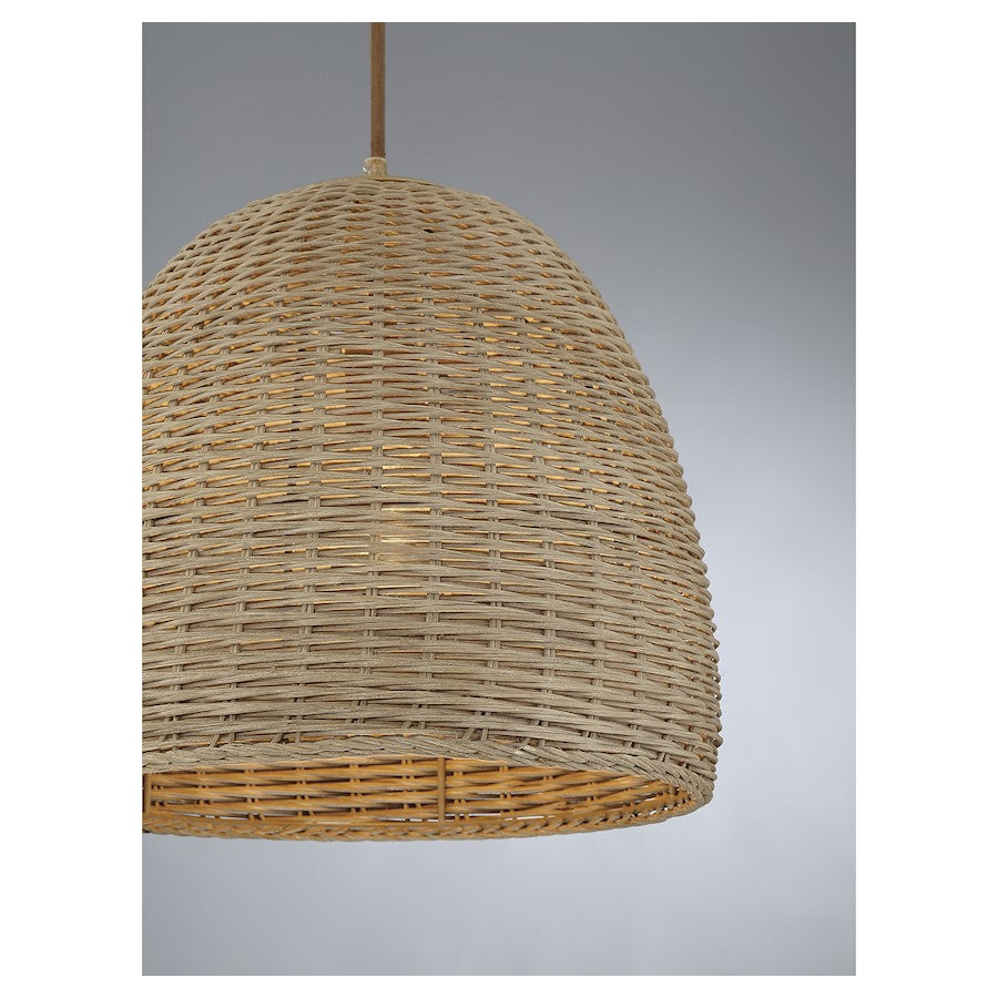 1 Light Pendant, Natural Wicker