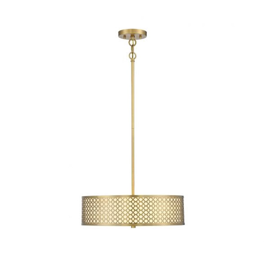 Savoy House 3-Light 5" Pendant, Natural Brass - M70108NB