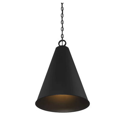 1 Light 28" Pendant, Matte Black