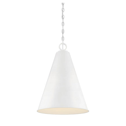 1 Light 28" Pendant, Matte Black
