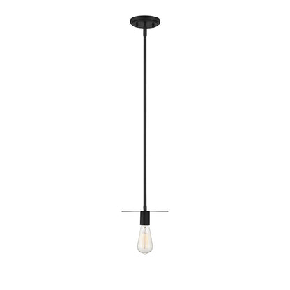 1 Light 8" Mini Pendant, Matte Black