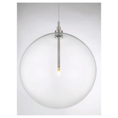 1 Light 14" Pendant, Brushed Nickel