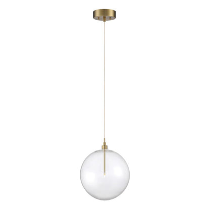 1 Light 14" Pendant, Natural Brass