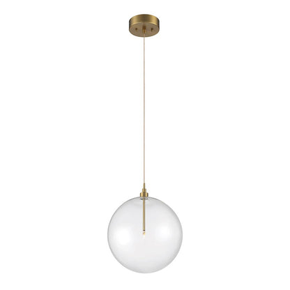 1 Light 14" Pendant, Natural Brass