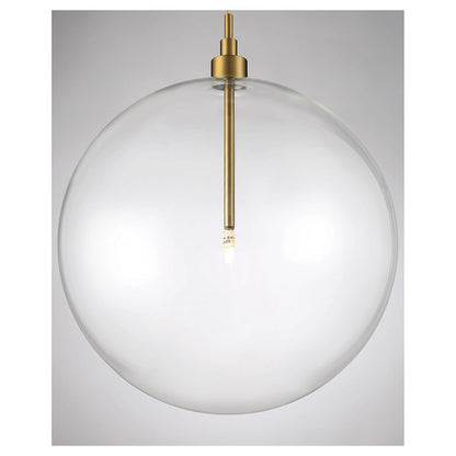 1 Light 14" Pendant, Natural Brass