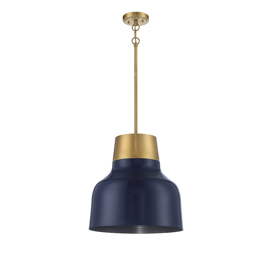 1 Light 18" Pendant, Navy Blue