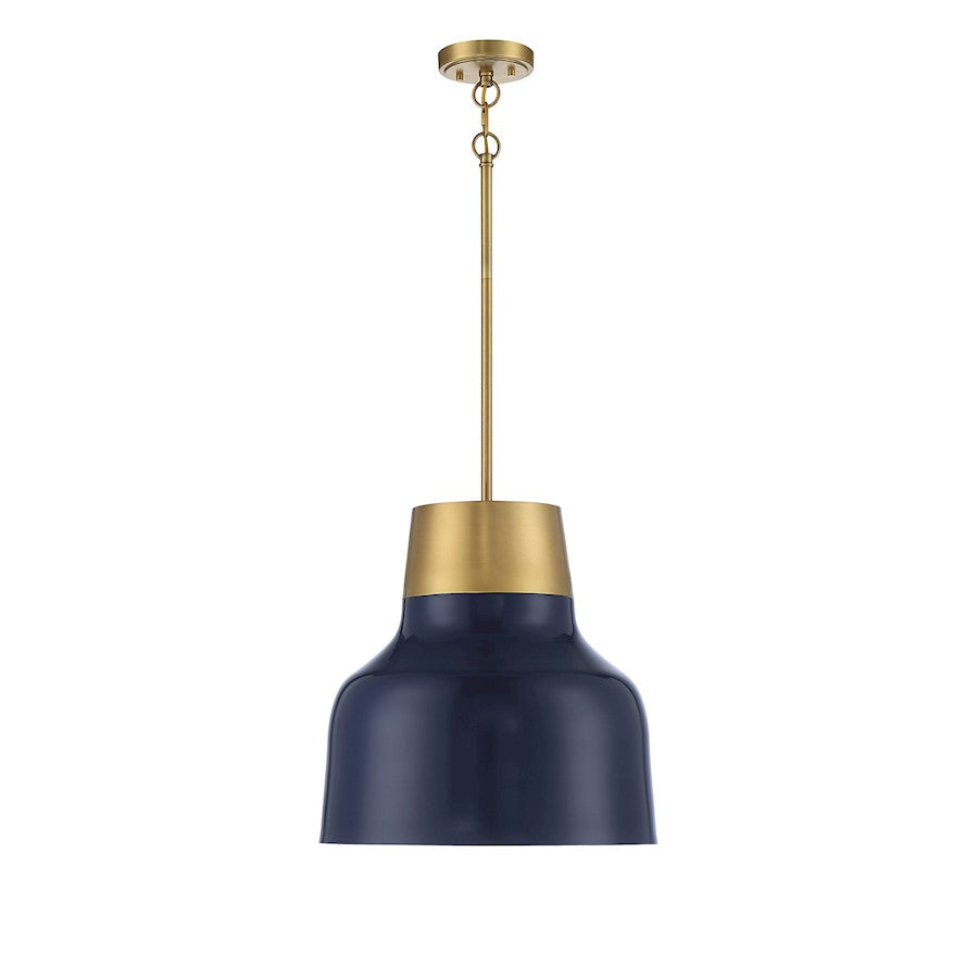 1 Light 18" Pendant, Navy Blue