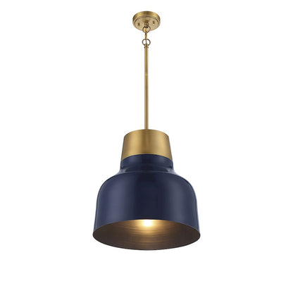 1 Light 18" Pendant, Navy Blue