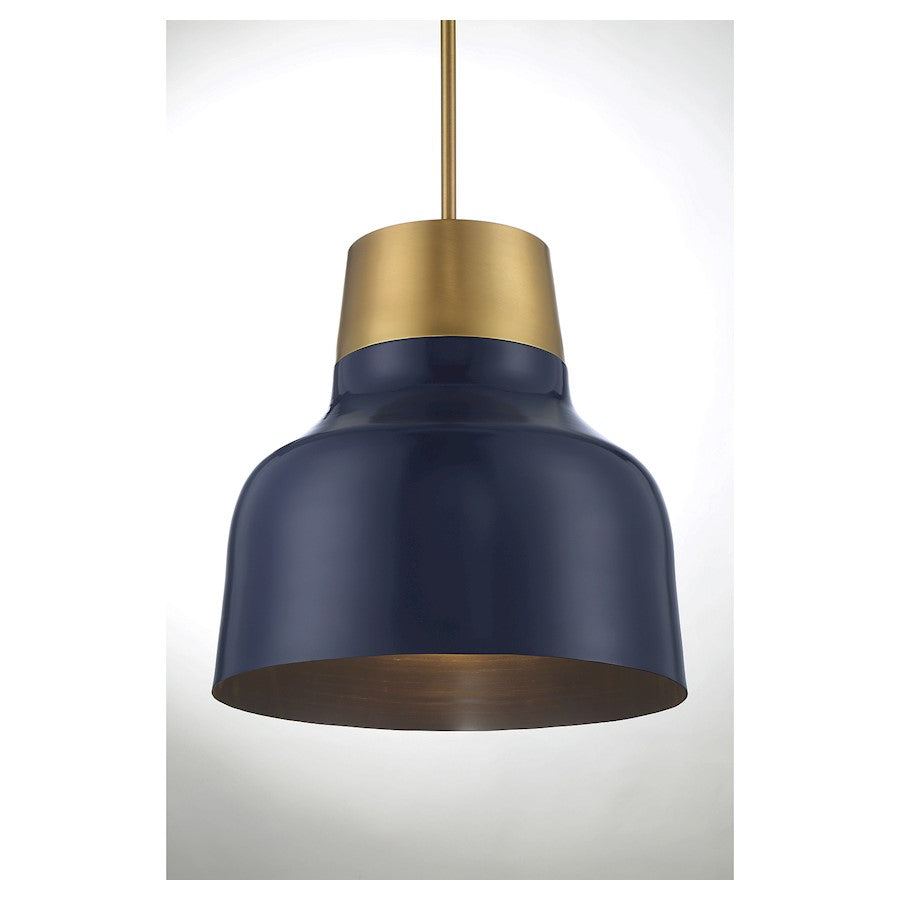 1 Light 18" Pendant, Navy Blue