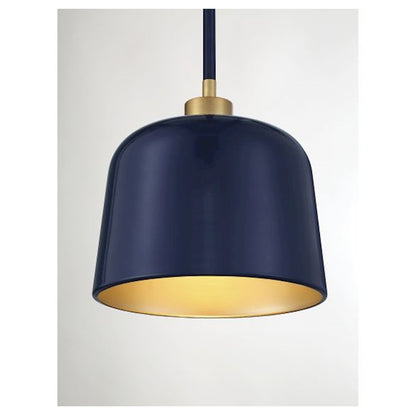 1 Light 9" Pendant, Navy Blue