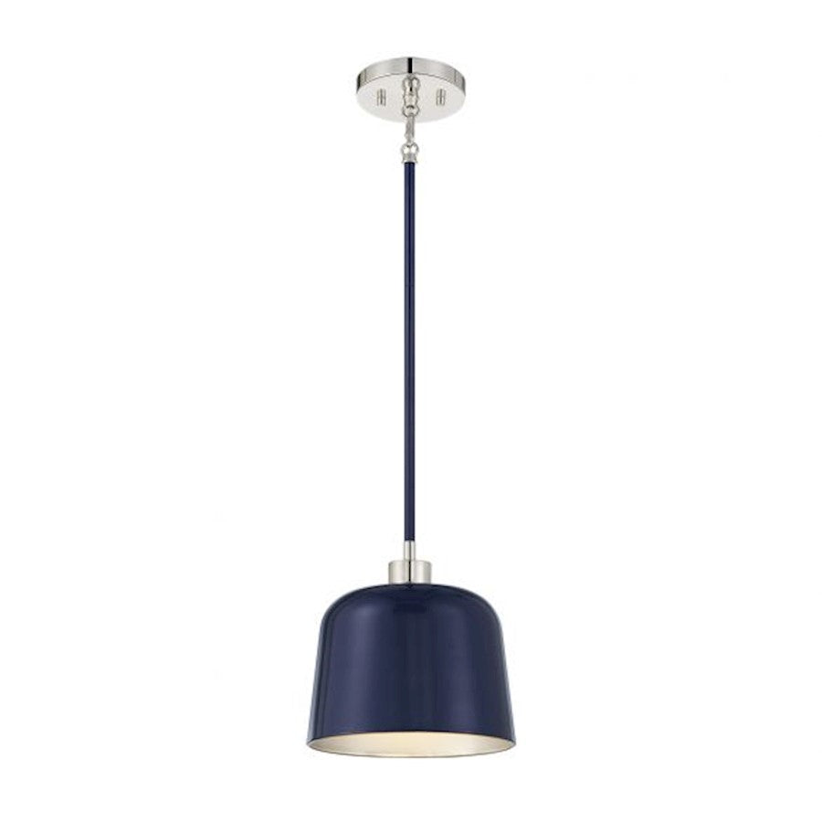 1 Light Pendant, Navy Blue
