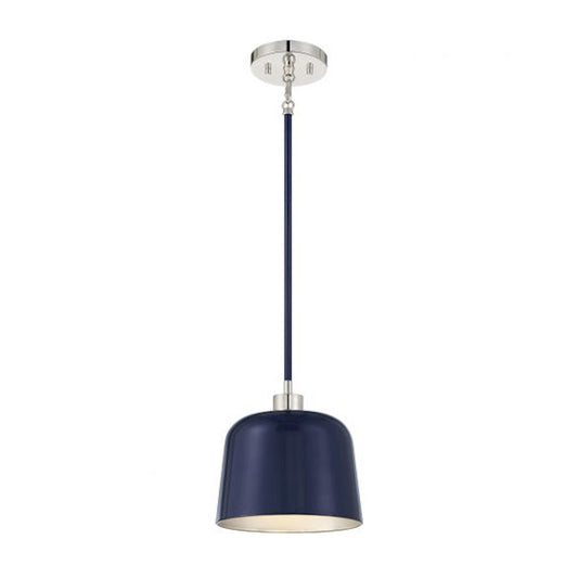 1 Light Pendant, Navy Blue