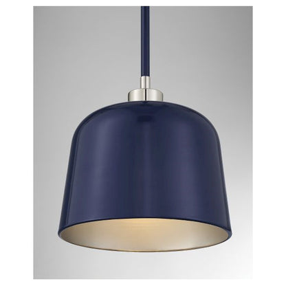 1 Light Pendant, Navy Blue