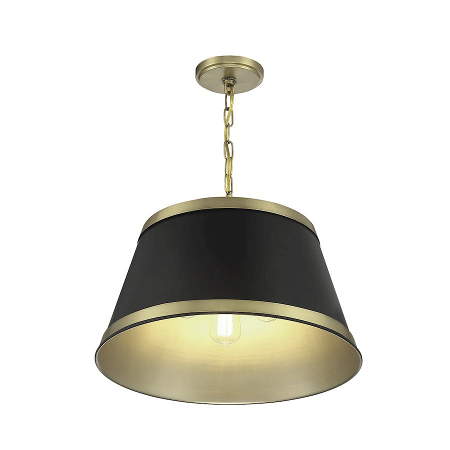 15" Pendant, Matte Black