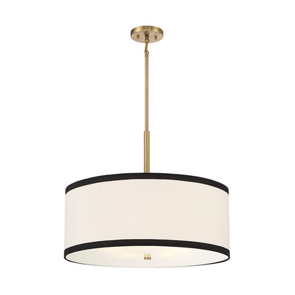 5 Light 20" Pendant, Natural Brass