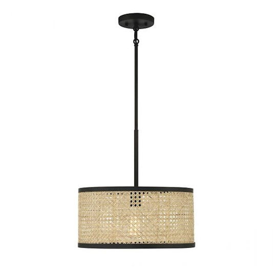 1 Light Pendant, Natural Cane