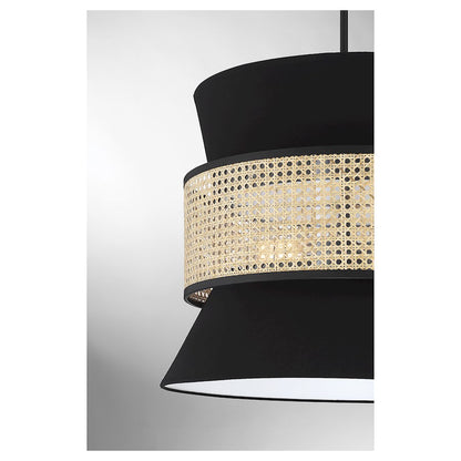 1 Light Pendant, Natural Cane