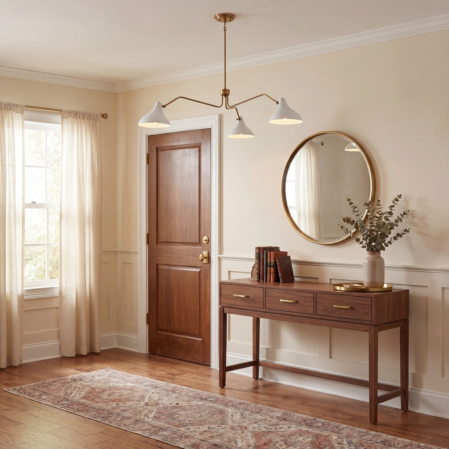 3 Light Pendant, White