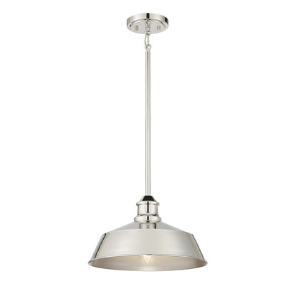 1 Light 8" Pendant, Natural Brass