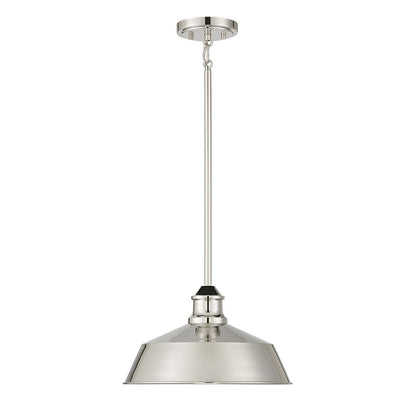 1 Light 8" Pendant, Polished Nickel