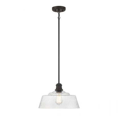 1 Light 15" Pendant, Natural Brass