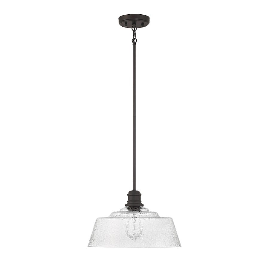 1 Light 15" Pendant, Oil Rubbed Bronze