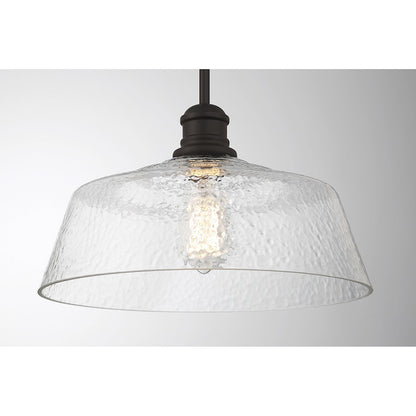 1 Light 15" Pendant, Natural Brass