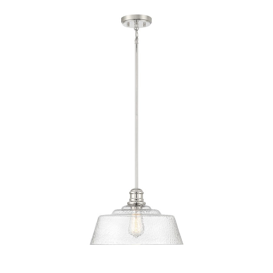1 Light 15" Pendant, Natural Brass