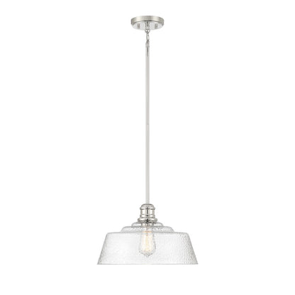 1 Light 15" Pendant, Natural Brass