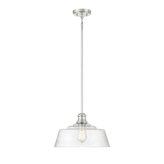 1 Light 15" Pendant, Natural Brass