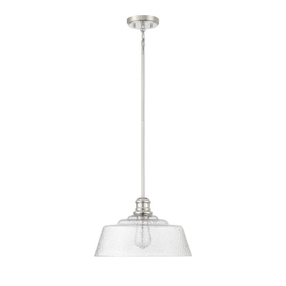 1 Light 15" Pendant, Polished Nickel