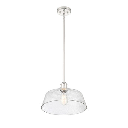 1 Light 15" Pendant, Polished Nickel