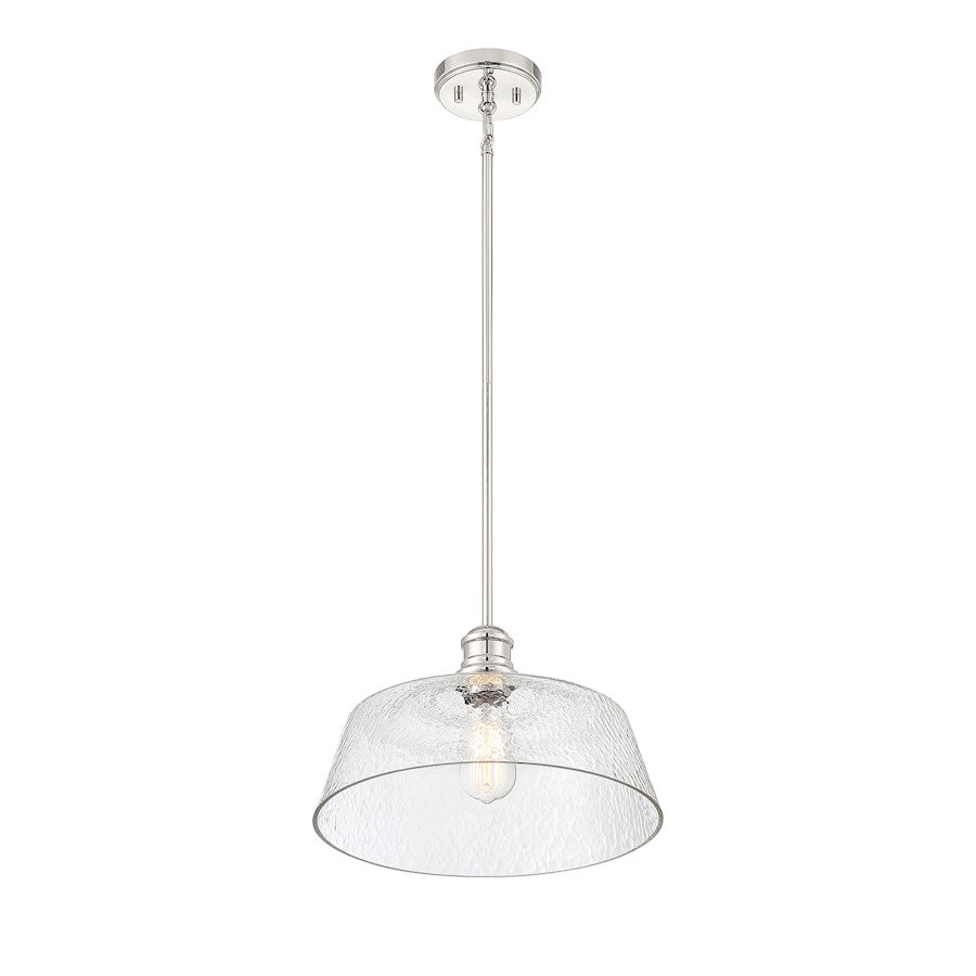 1 Light 15" Pendant, Natural Brass