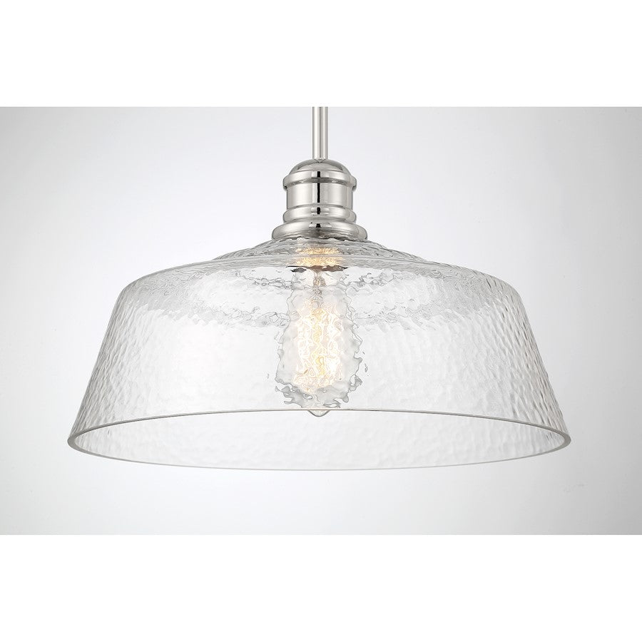 1 Light 15" Pendant, Polished Nickel