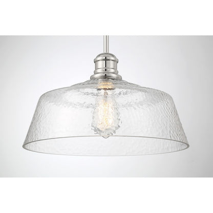 1 Light 15" Pendant, Polished Nickel