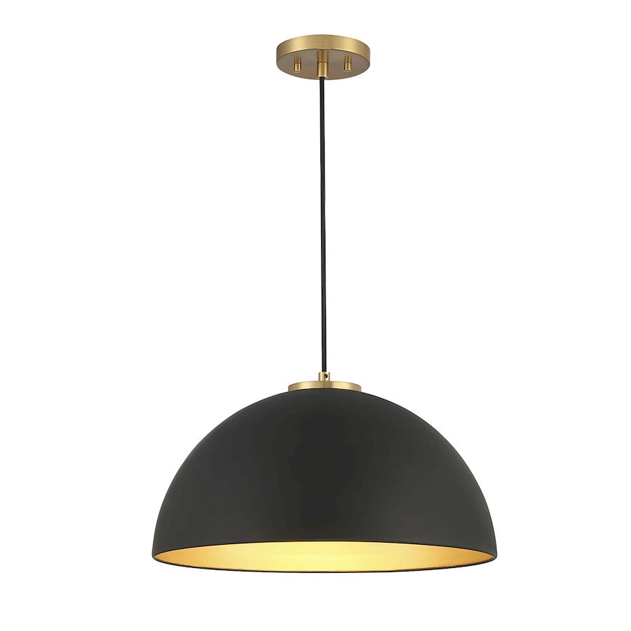 1 Light 10" Pendant, Matte Black