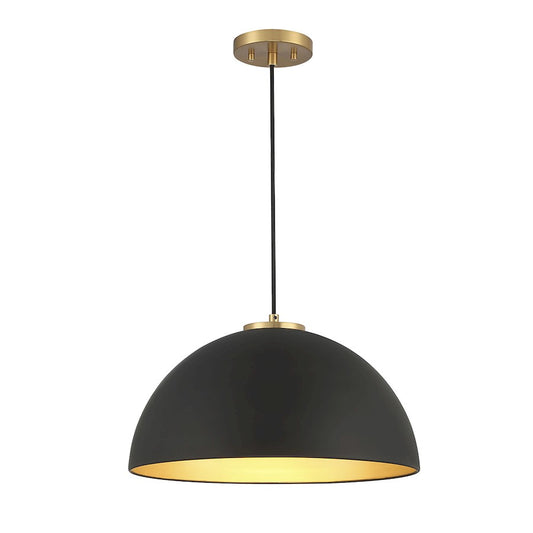 1 Light 10" Pendant, Matte Black