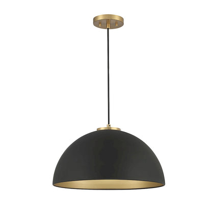 1 Light 10" Pendant, Matte Black