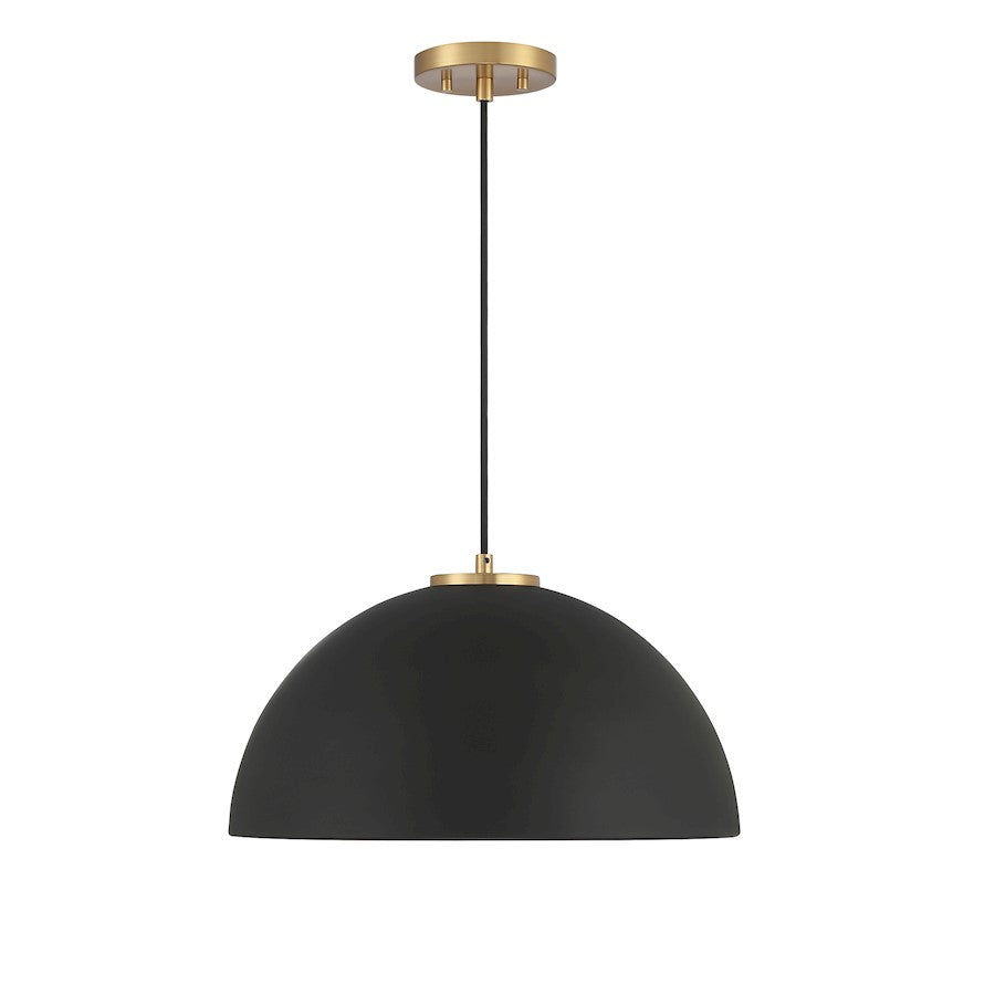 1 Light 10" Pendant, Matte Black