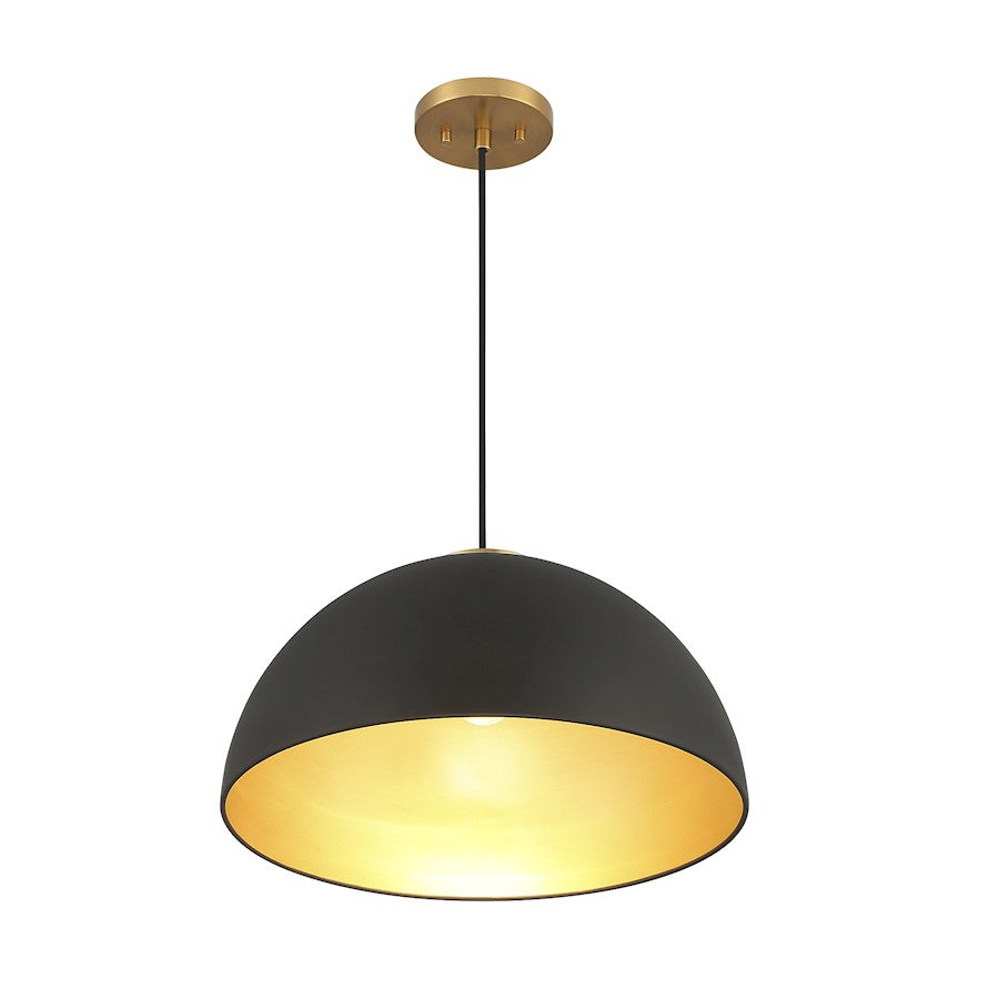 1 Light 10" Pendant, Matte Black