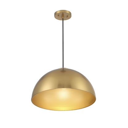 1 Light 10" Pendant, Natural Brass