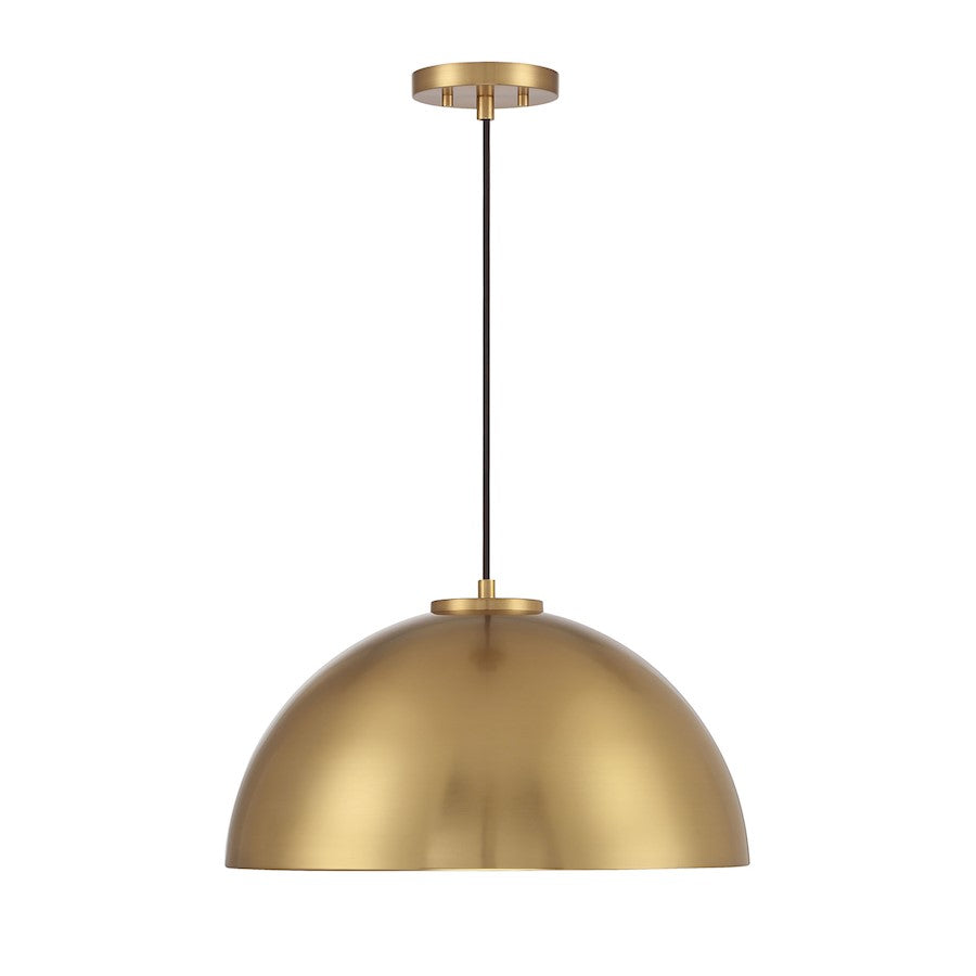 1 Light 10" Pendant, Natural Brass