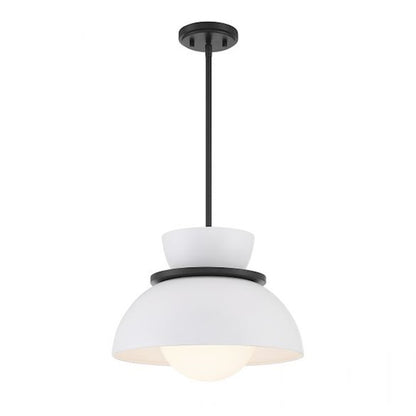 1 Light 9.5" Pendant, Matte Black