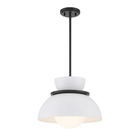 1 Light 9.5" Pendant, Matte Black