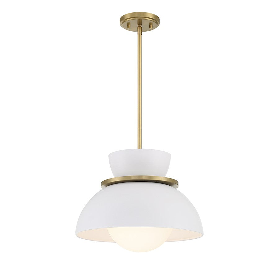 1 Light 9.5" Pendant, Matte Black