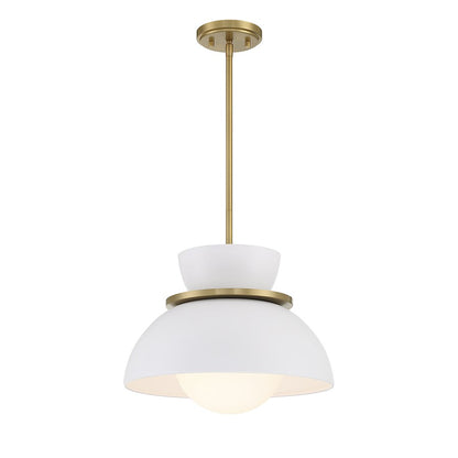 1 Light 9.5" Pendant, Matte Black