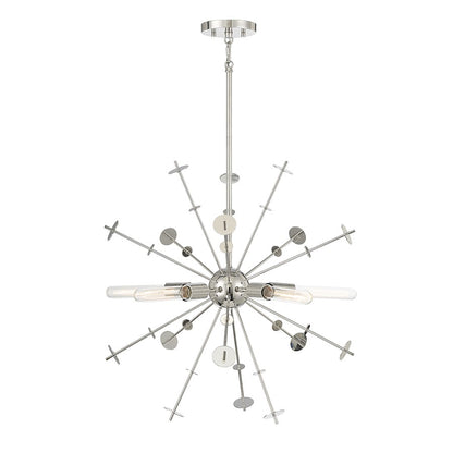 5 Light 26" Pendant, Matte Black