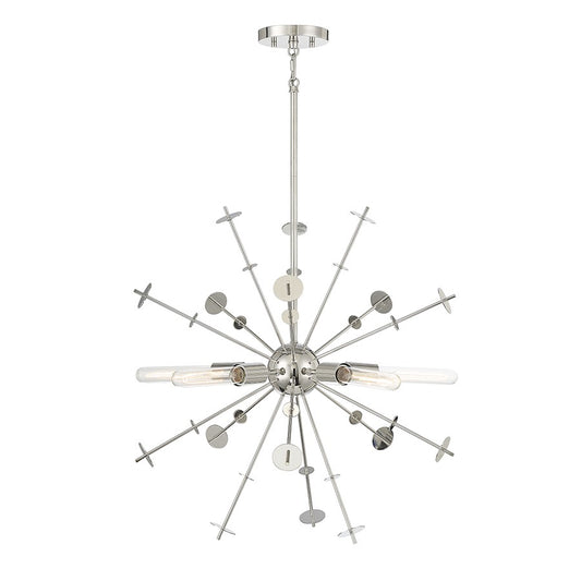 5 Light 26" Pendant, Matte Black