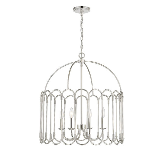 Savoy House 4-Light 24" Pendant, Polished Nickel - M7029PN