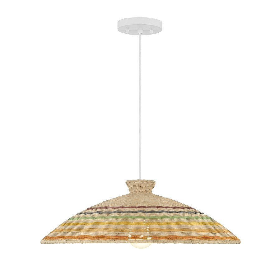 Savoy House 1-Light Pendant, Matte White - M7032NRC